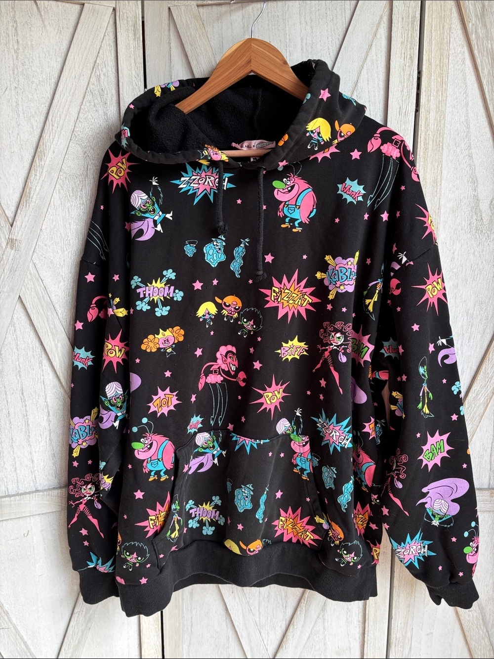 Dolls Kill x The Powerpuff Girls Villains Oversized Hoodie Black Medium